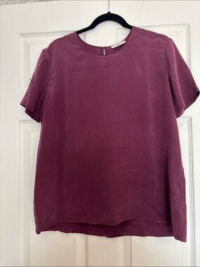 Grana Chinese Silk Blouse in Plum